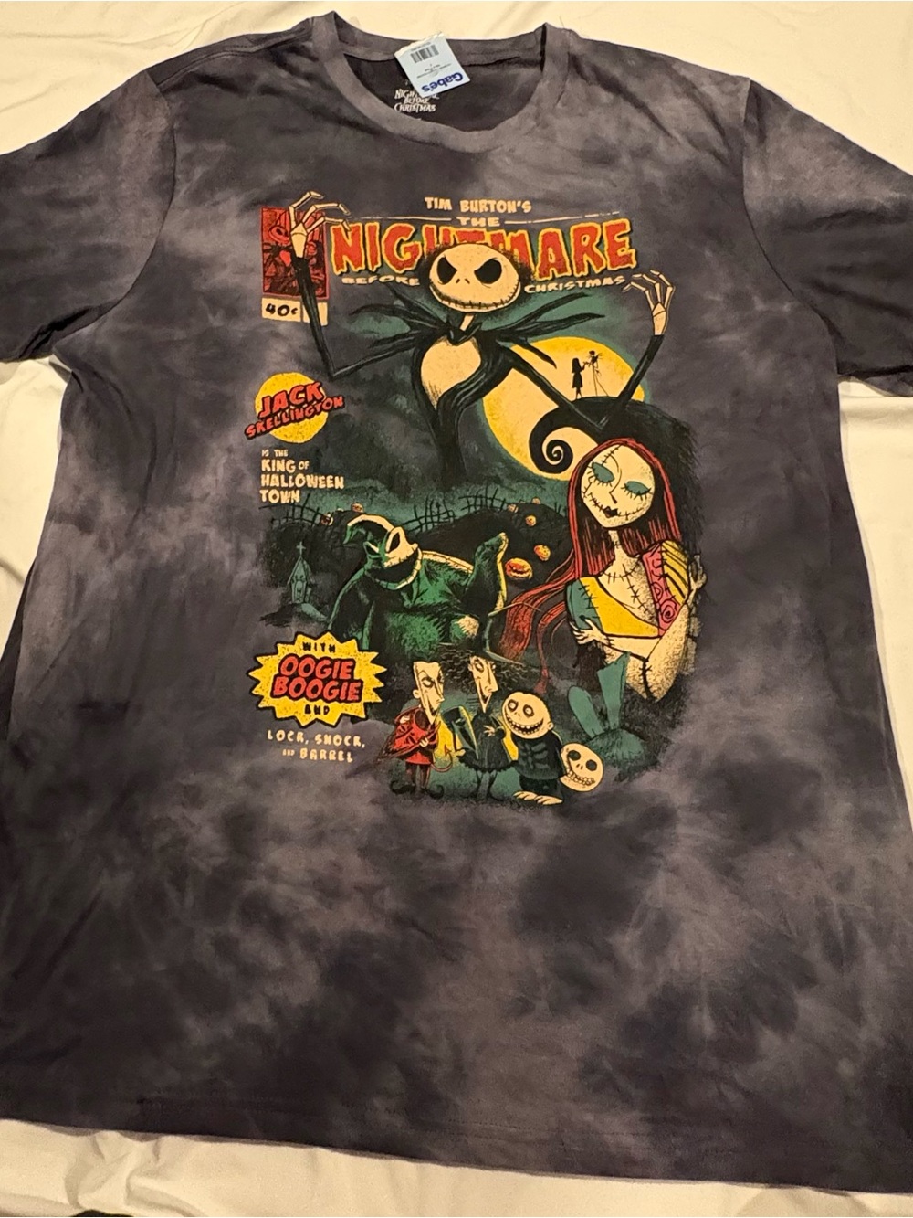 The Nightmare Before Christmas Comic Cover Tie-Dye T-Shirt Sz: XXL New!